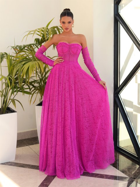 NC1005 Gown – Magenta - Nicoletta CVSN
