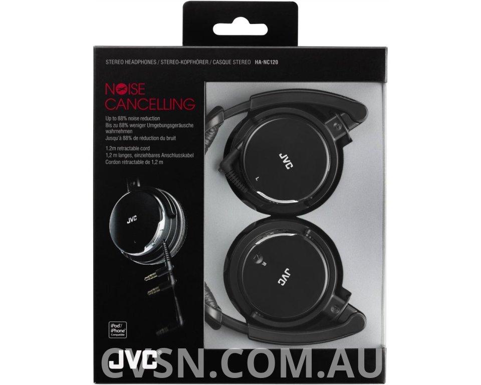 JVC HA-NC120 Noise-Cancelling On-Ear Headphones