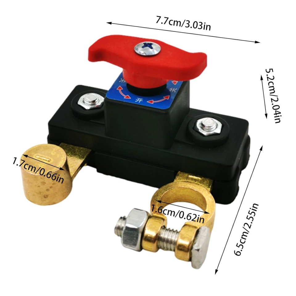 Heavy-Duty Car Battery Cut Off Switch 12V/24V – Master Power Control for All Vehicles
