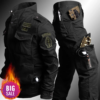 100% Cotton Flight Jacket Pants Set Men Tactical Suit Outdoor Work Wear Winter Fleece Airborne Army 6XL Multi Pockets